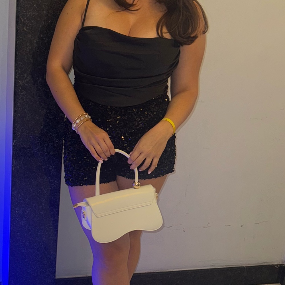 Fashion nova black sequence romper